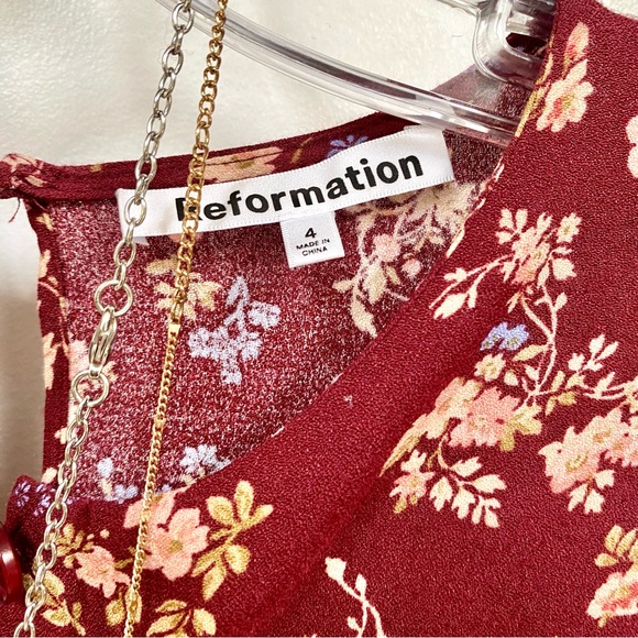 Reformation floral Fauna boho dress w prairie shabby chic vibe - Picture 5 of 15